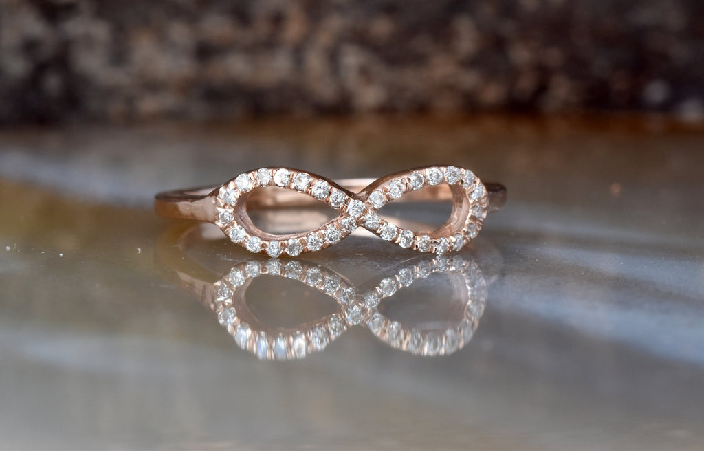 Rose gold on sale infinity ring
