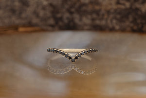 Black diamond  band-Micro pave ring-Diamond wedding Band-Stacking rings-Black Diamond Ring-Solid gold ring-Enhancer ring guard-Enhancer Ring