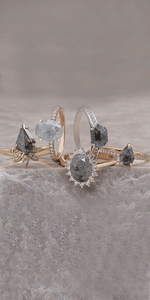 salt and pepper diamond engagement ring