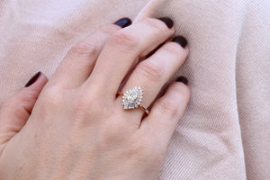 1.2 Carat Gatsby Vintage Engagement Ring Rose gold