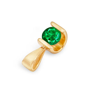 0.50 ct emerald pendant necklace gold - SevenCarat