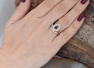 2.70 sunburst engagement ring with wedding band