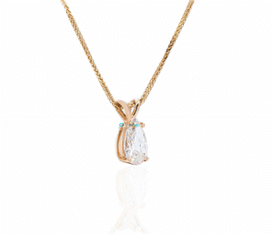 Pear cut 0.40 ct diamond solitaire pendant