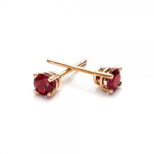 Natural Ruby stud earrings 1/2 carat - SevenCarat