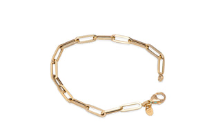 Gold link bracelet womens