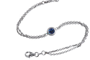 Royal blue natural sapphire bracelet