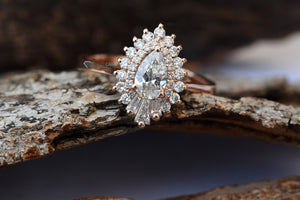 1.2 Carat Gatsby Vintage Engagement Ring Rose gold