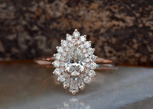 1.2 Carat Gatsby Vintage Engagement Ring Rose gold
