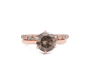 2.2 Carat Salt and Pepper diamond- non traditional wedding ring ideas
