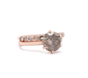 2.2 Carat Salt and Pepper diamond- non traditional wedding ring ideas