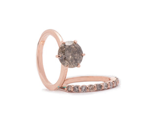 2.2 Carat Salt and Pepper diamond- non traditional wedding ring ideas