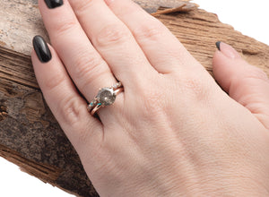 2.2 Carat Salt and Pepper diamond- non traditional wedding ring ideas