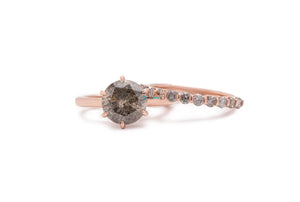 2.2 Carat Salt and Pepper diamond- non traditional wedding ring ideas