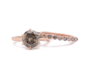 2.2 Carat Salt and Pepper diamond- non traditional wedding ring ideas