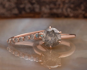 2.2 Carat Salt and Pepper diamond- non traditional wedding ring ideas
