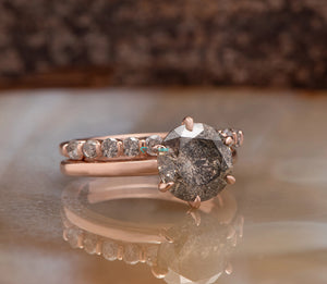 2.2 Carat Salt and Pepper diamond- non traditional wedding ring ideas