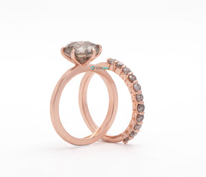 2.2 Carat Salt and Pepper diamond- non traditional wedding ring ideas