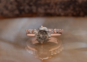 2.2 Carat Salt and Pepper diamond- non traditional wedding ring ideas