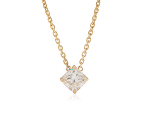 Radiant solitaire diamond pendant - SevenCarat