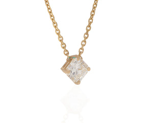 Radiant solitaire diamond pendant - SevenCarat