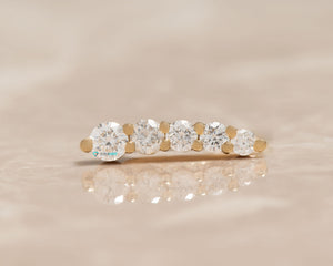 0.25 carat  diamond crawler earrings gold