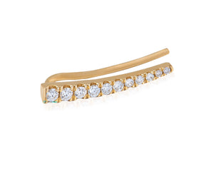 Diamond crawler earrings gold