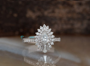 Custom order for Zachary 1.4 carat Vintage Gatsby engagement ring