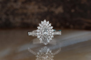 Custom order for Zachary 1.4 carat Vintage Gatsby engagement ring