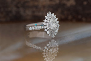 Custom order for Zachary 1.4 carat Vintage Gatsby engagement ring