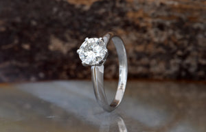1 carat Solitaire ring-Promise ring-Gold Solitaire Ring-Solitaire diamond gold ring
