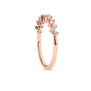 Minimalist  Diamond wedding Band