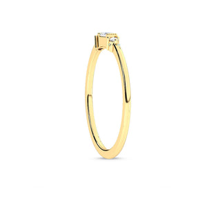 Baguette diamond ring 0.08 carat 18k 14k yellow gold