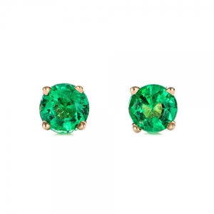 0.50 ct carat Emerald stud earrings - SevenCarat