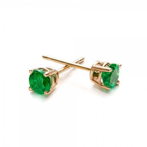 0.50 ct carat Emerald stud earrings - SevenCarat
