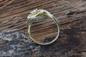 Art deco ring-Diamond Vintage engagement ring- Gold Ring-Women Jewelry-Unique diamond ring-Promise ring-Filigree engagement ring-For Her - SevenCarat