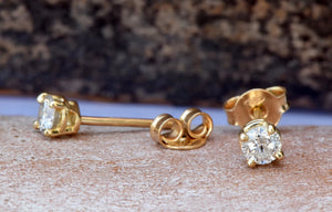 0.40ct Diamond stud Earrings-Solid gold earrings