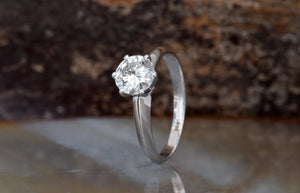 1 1/2 ct Solitaire ring-Gold Solitaire Ring-Solitaire diamond gold ring