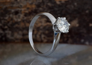 1 carat Solitaire ring-Promise ring-Gold Solitaire Ring-Solitaire diamond gold ring