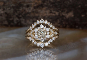 1.60 carat Gatsby Diamond Engagement Ring Flower wedding ring set-Art deco wedding set-Promise ring-Bridal set ring-Unique wedding set-1 carat diamond ring,Art deco wedding,Bridal set ring,Diamond leaf ring,engagement ring,estate gold ring,Flower wedding ring,Gatsby wedding ring,Leaf engagement ring,Leaf rings set,promise ring,Round,Unique wedding set,vs,vvs,wedding sets