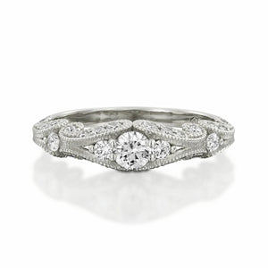 Filigree engagement ring-Diamond Engagement Ring white gold -Promise ring-Art deco ring - Bridal Jewelry-Art deco ring,branch ring,Dainty Promise Ring,diamond ring,engagement ring,filigree ring,Gatsby ring,Nature ring,Promise ring,twig engagement ring,Unique diamond ring,Vintage ring,vs,vvs,wedding ring
