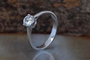 Solitaire diamond ring 0.70 ct diamond-4 prong solitaire ring