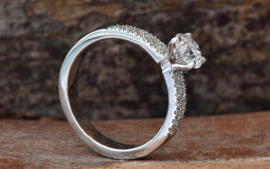 Art deco engagement ring-1 CT Diamond Engagement Ring-Branch ring