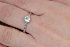 Solitaire diamond ring 0.70 ct diamond-4 prong solitaire ring