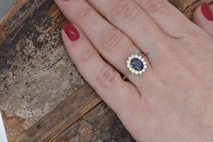 Sapphire engagement ring vintage oval shaped ring-Sapphire halo ring-Anniversary ring-Blue sapphire engagement ring-14k sapphire ring-14k sapphire ring,Anniversary ring,blue sapphire ring,diamond ring,Gemstone,handmade jewelry,Oval,Princess Diana Ring,Promise ring,Ring,sapphire anniversary,sapphire halo ring,sapphire ring,statement ring,Vintage ring,vintage oval ring,vs,vvs