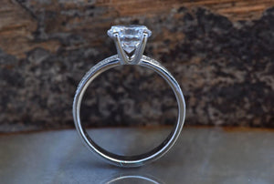 1.80 carat Diamond estate engagement ring -White Gold halo ring-Promise ring-4 prong engagement,Art deco ring,bridal jewelry,diamond ring,engagement ring,Estate diamond ring,natural diamond ring,promise ring,Round,Round halo,Solid gold ring,Solitaire engagement,Twig engagement ring,vs,vvs,wedding ring