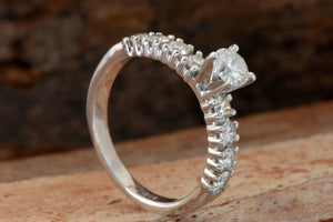 Art deco Engagement ring-Gold Ring-Round engagement-Promise ring-6 prong engagement-Estate diamond ring-Solid gold ring-Micro pave ring-6 prong engagement,Art deco ring,Custom ring,Diamond,diamond ring,engagement ring,estate diamond ring,gold diamond ring,Holiday sale,micro pave ring,Promise ring,Round,Round engagement,solid gold ring,solitaire ring,vs,vvs