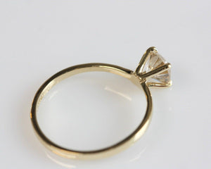 Gold Solitaire Ring-Solitaire diamond ring-Solitaire 4 prong-Solitaire ring 0.40 ct-Dainty Round Cut Solitaire Engagement-Solid gold ring