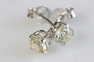 0.40ct Diamond stud Earrings-Solid gold earrings