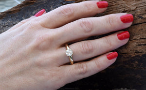 Solitaire ring 1 carat-Diamond Engagement Ring-Diamond Solitaire-Gold Ring-Promise ring-Art deco ring-Custom Ring-Gold Solitaire Ring