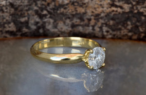 Solitaire ring 1 carat-Diamond Engagement Ring-Diamond Solitaire-Gold Ring-Promise ring-Art deco ring-Custom Ring-Gold Solitaire Ring